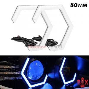 Диодные глазки HEXAGON 80мм