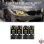 Желтые глазки BMW F32 F33 F36 Xenon